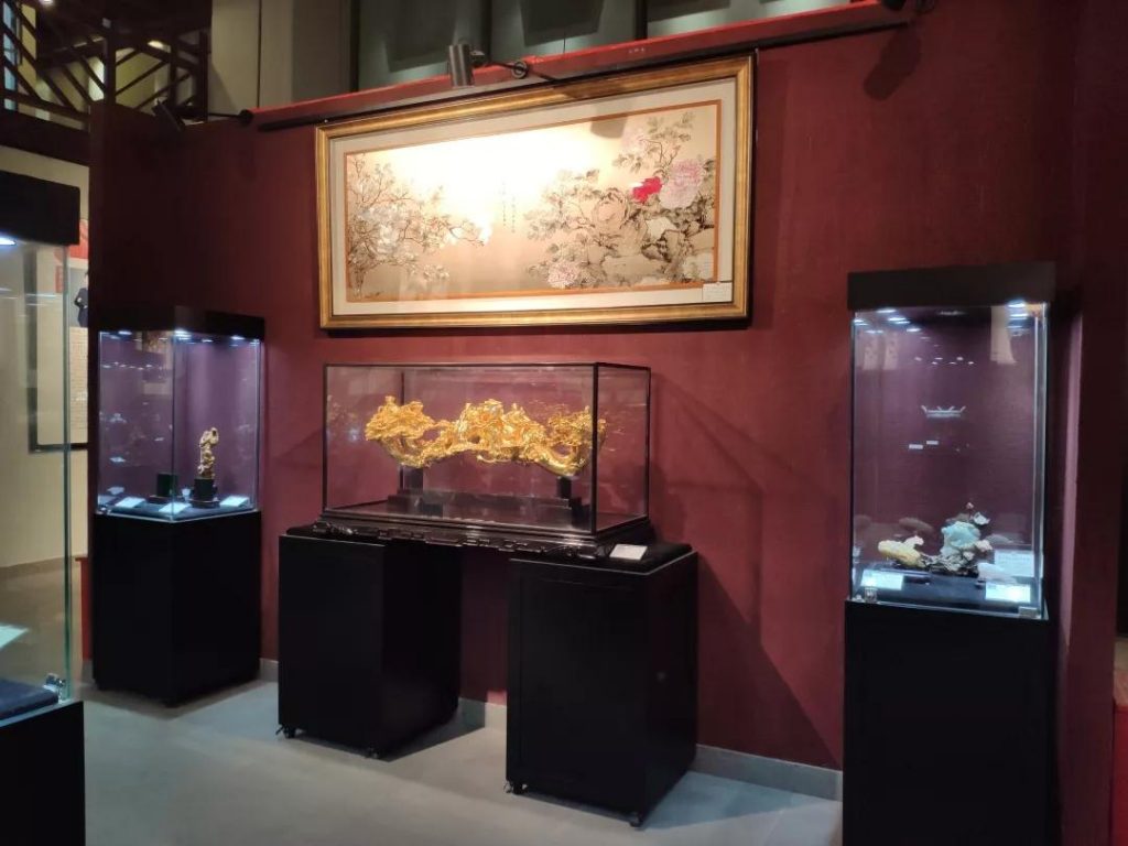 巖星建設|廣東嶺南工藝美術(shù)館工程設計插圖(4) 大廳局部